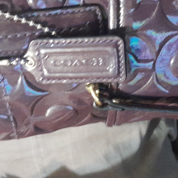 Coach Glossy Purple/Plum Tote - Picture 4 of 13